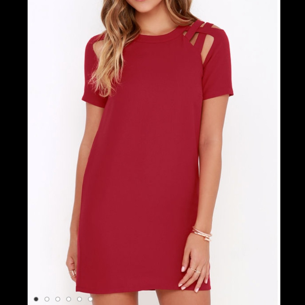 Lulu’s Wine Red Shift Dress